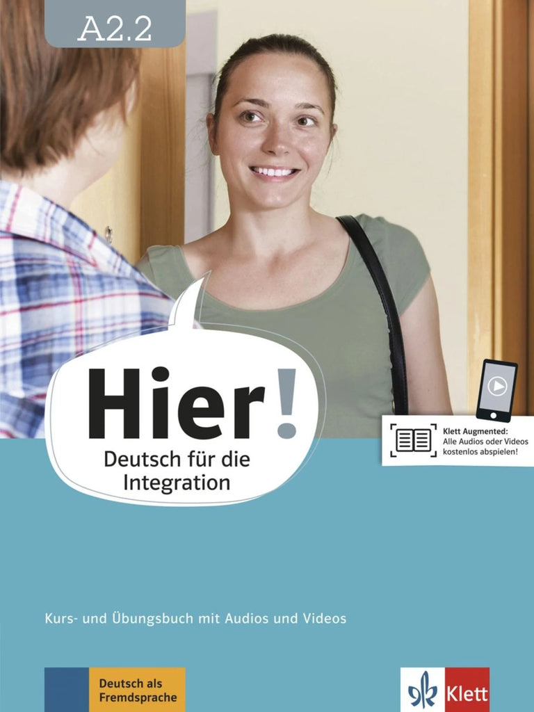 Hier! A2.2. Kurs- und Übungsbuch mit Audios und Videos