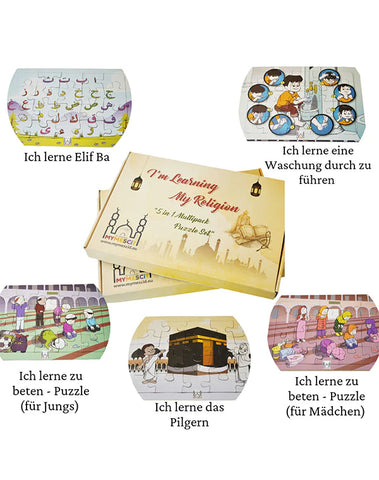 5 in 1 Multipack Puzzle Set - 5x21 Teile-I`m Learning My Religion-Kinderpuzzle